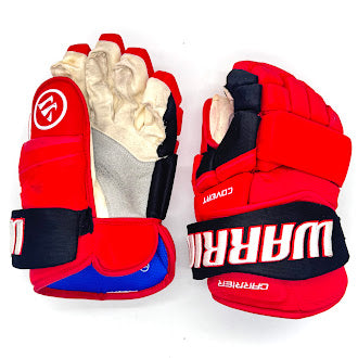 Warrior Covert QRE Pro – Gant d'occasion NHL Pro Stock – William Carrier (rouge/noir)